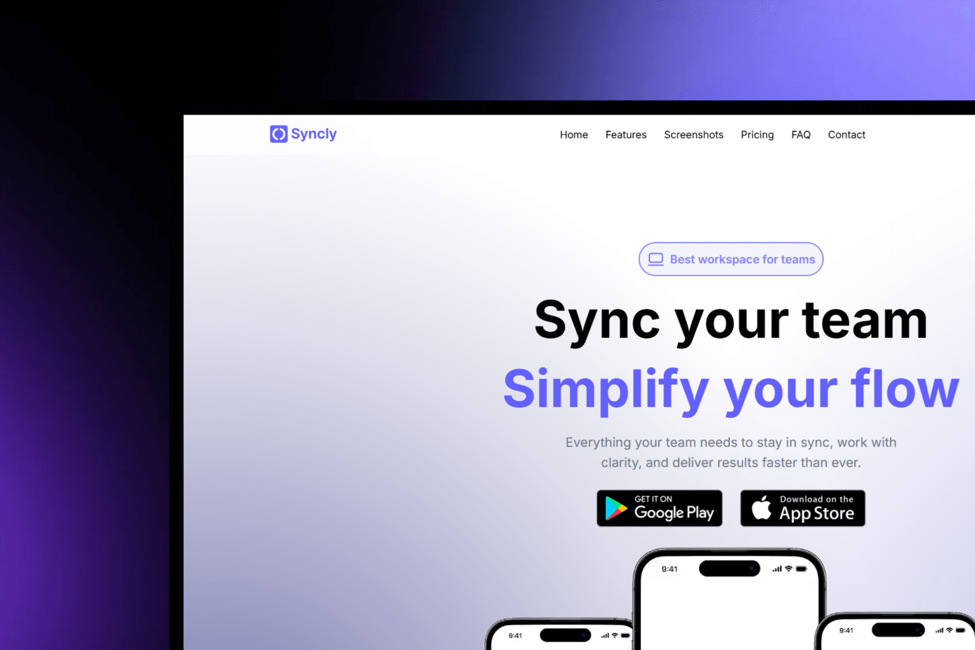 Syncly - Landing Page